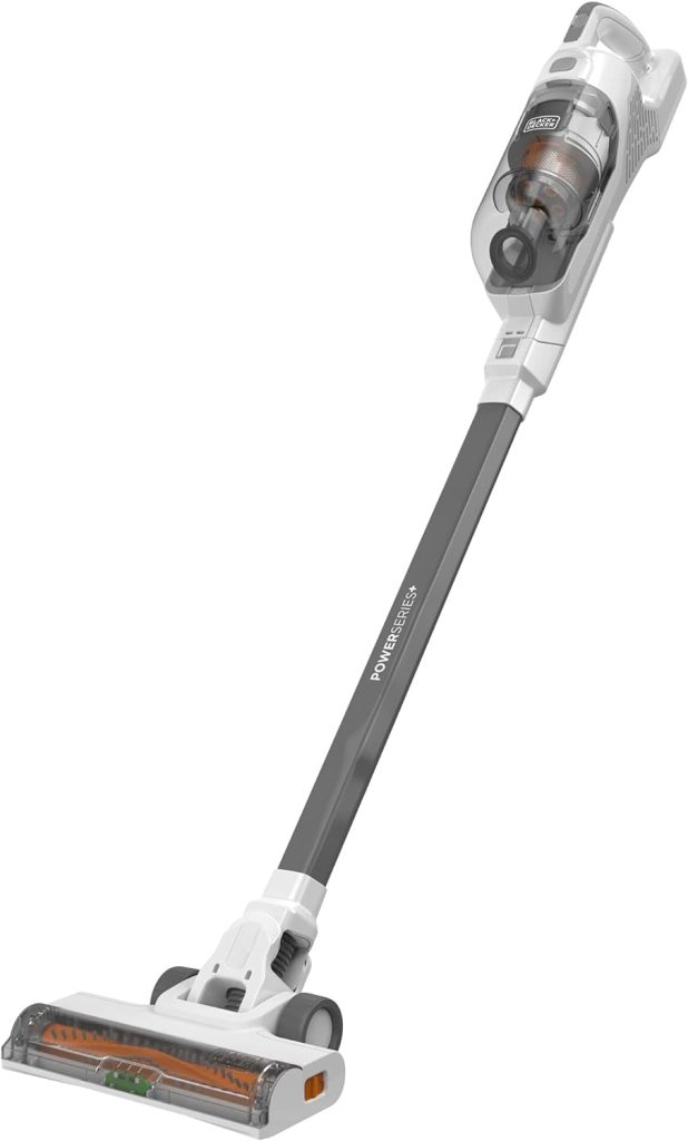 BLACK+DECKER Lightweight Upright Vacuum Cleaner with a slim, lightweight design, efficient suction, and versatile cleaning capabilities for both carpets and hard floors.