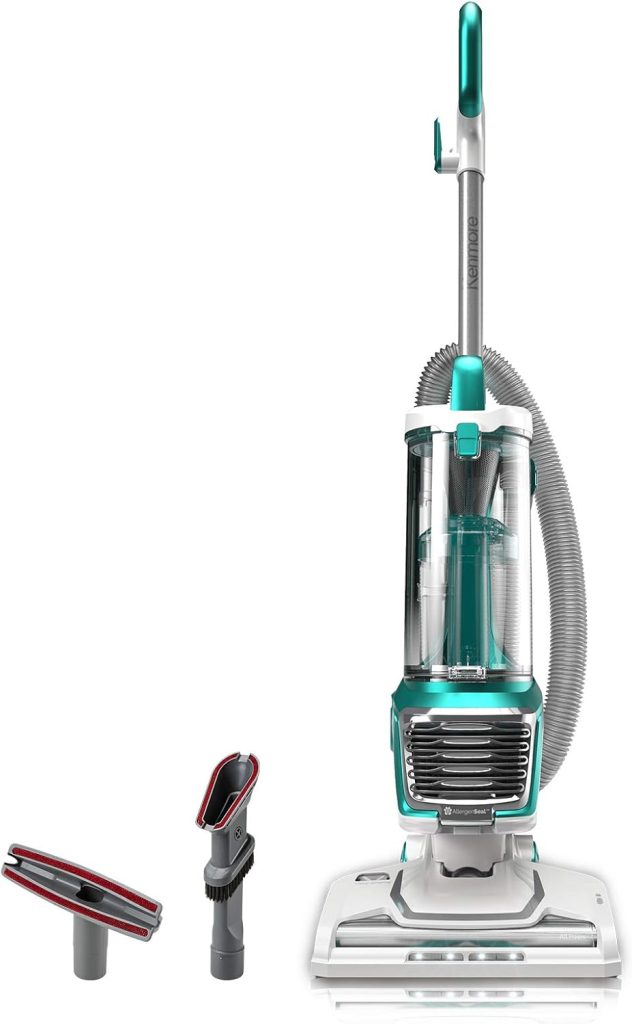 Kenmore DU2012 Bagless Upright Vacuum Cleaner with a sleek design, powerful suction, HEPA filtration, and versatile cleaning capabilities for carpets, hard floors, and pet hair.